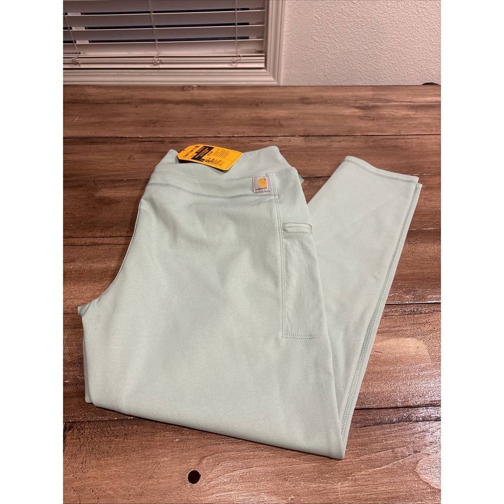 CARHARTT Women's Leggings BN3609 MINT GREEN Force‎ Fitted Utility NWT - 16/18